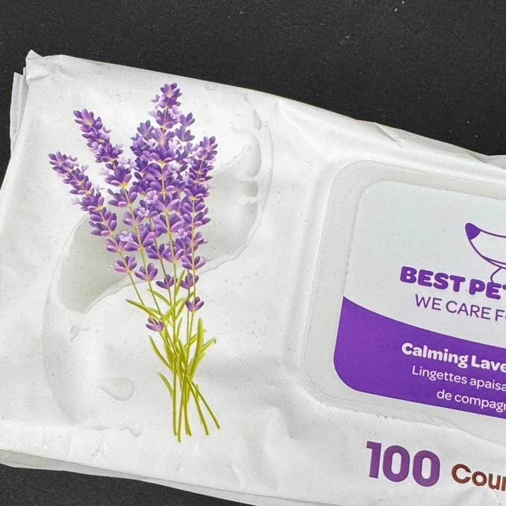 Best Pet Supplies Calming Lavender Pet Wipes - 100 Count thick and strong 8x9